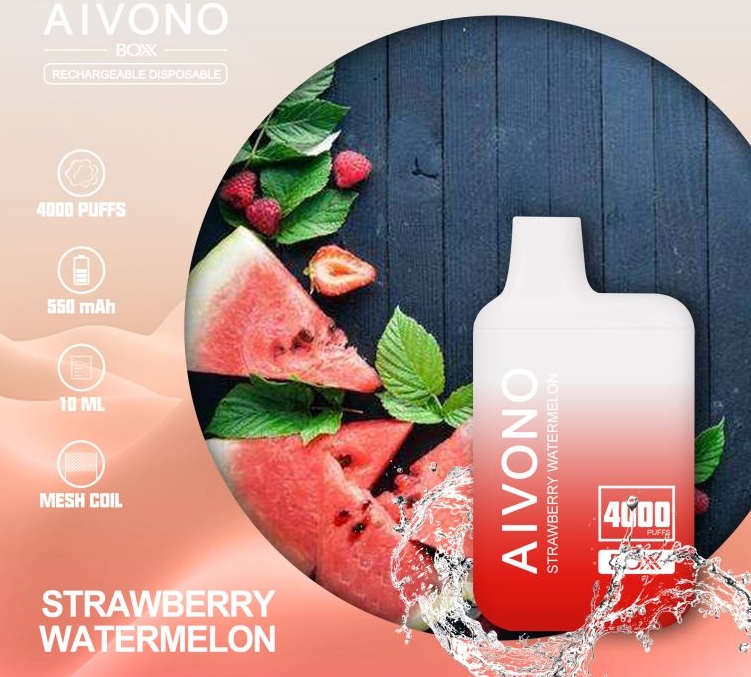Aivono AIM BOXX 4000 Puffs Vape - jahodov&yacute; mel&oacute;n: Dokonal&aacute; symf&oacute;nia chut&iacute; pre slovensk&yacute;ch vaporiz&eacute;rov